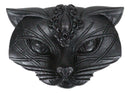 Black Wicca Triple Goddess Sacred Cat Bastet Sculptural Decorative Jewelry Box