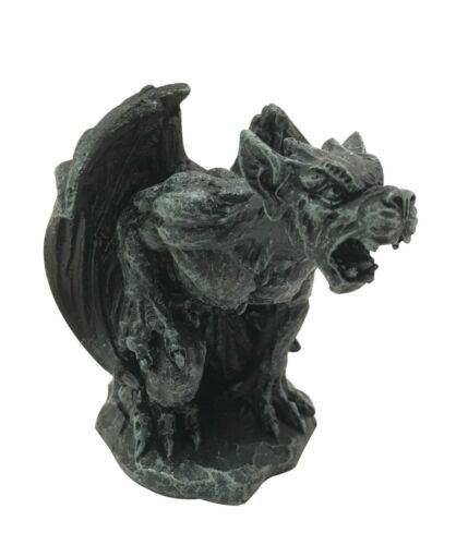 Small Stoic Winged Giant Rat Growling Gargoyle Decorative Figurine 3.25" Tall