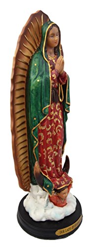 Ebros Gift Our Blessed Virgin Lady of Guadalupe Holy Mother Catholic Divinity Figurine 12" H with Brass Plate Base