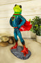 Ebros Superhero Frog Superman Statue 8"Tall Animated Frog In Muscle Outfit Superman Costume Decorative Figurine