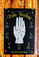 Psychic Fortune Teller Chirology Palmistry Palm Reading Metal Wall Sign Decor