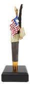 Ebros American Bald Eagle With USA Flag Novelty Beer Tap Handle Figurine With Base