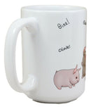 Ebros Novelty Oink! Animal Farm Whimsical Pig Ceramic Coffee Mug 15oz Porky Pigs