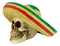 Day Of The Dead El Bandito Outlaw Skeleton Skull With Mexican Sombrero Figurine