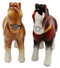 Ebros Clydesdale Horse Salt & Pepper Shakers Scotland Sabino Draught Horse Ceramic 4"L