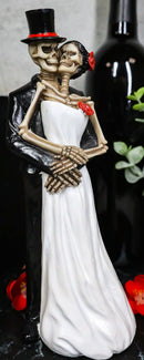 Ebros Love Never Dies Wedding Skeleton Statue Wedding Pose Couple Figurine 8"H