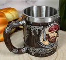 Ebros Pirates Caribbean Seas Pirate Captain Sparrow And Hook Tankard Coffee Mug