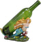 Ebros Nautical Colorful Blonde Mermaid With Shimmering Blue Tail Swimming Wine Holder