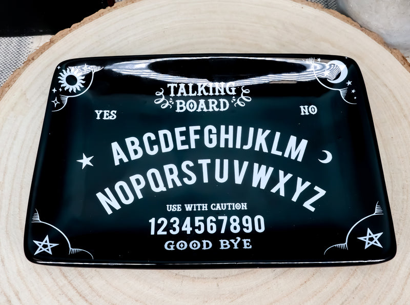 Ouija Talking Spirit Board Bone China Trinket Jewelry Dish Salad Appetizer Plate