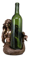 Ebros Nautical Coastal Beach Mermaid Wine Holder Figurine in Bronze Finish Resin