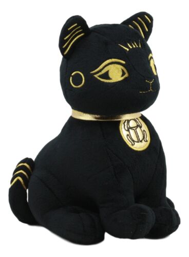 Egyptian Goddess Bastet Cat With Scarab Amulet Plush Toy Soft Doll Collectible