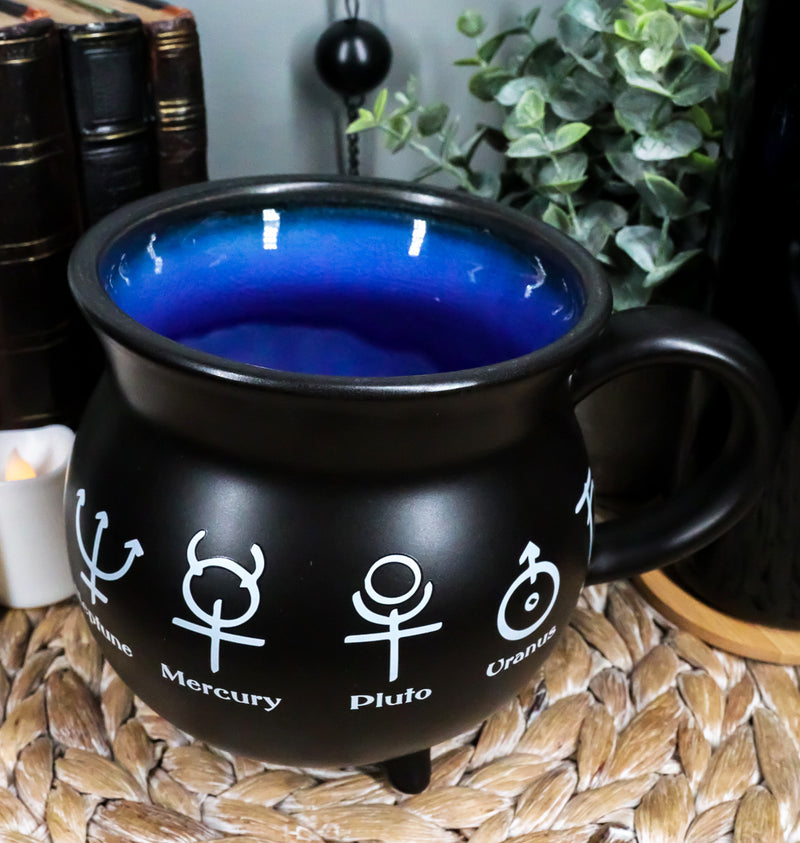 Solar Alchemy Symbols Cauldron Porcelain Soup Bowl Large Coffee Mug With Spoon