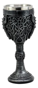 Viking Warrior Of Valhalla Skull Wine Goblet Gothic Celtic Knotwork Chalice