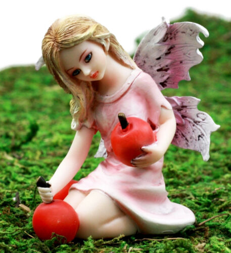 Ebros Gift Enchanted Fairy Garden Prune Cherry Faerie Figurine 3.5" H Miniature Do It Yourself Ideas for Your Home Collectible Fairy Garden Decor