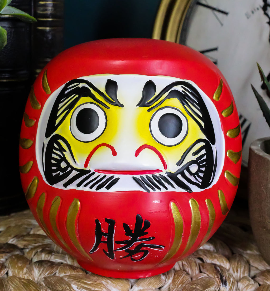 Japanese Traditional Zen Buddhism Daruma Dharma Doll Figurine Good Luck  Talisman