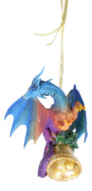 Holiday Festive Spirit Jingle Bells Rainbow Dragon Christmas Hanging Ornament