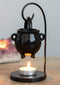 Wicca Witchcraft Hanging Ceramic Black Cauldron Essential Oil Burner Warmer