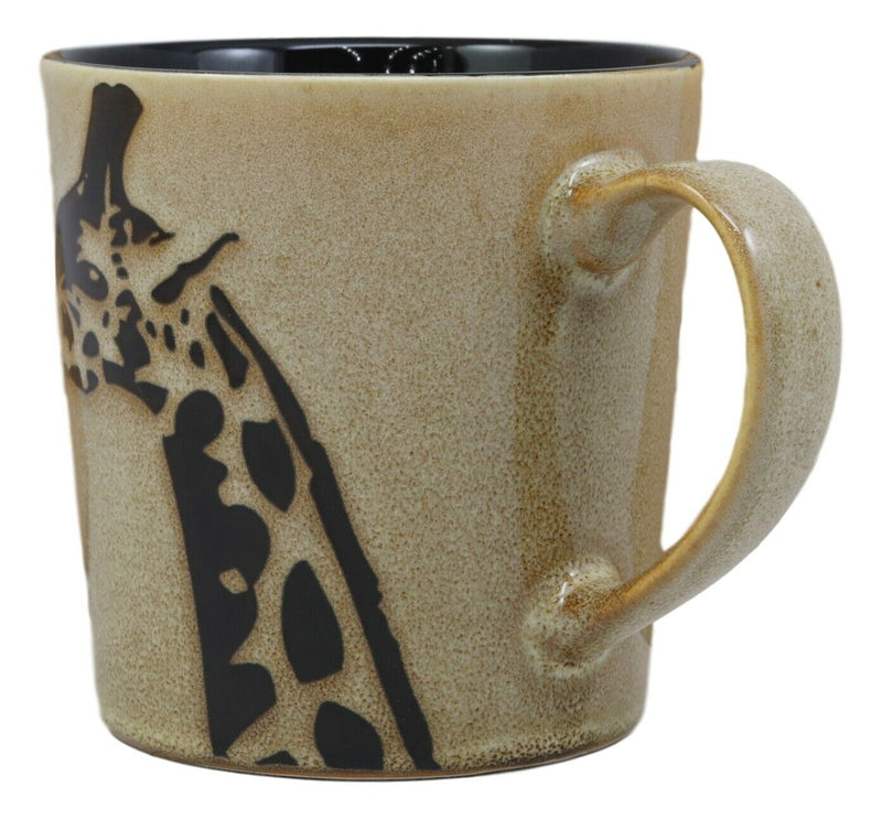 Ebros Ceramic Animal Spirit Long Necked Giraffe Print Drinking Beverage Mug 16oz