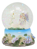 Ebros Set of 4 Fantasy Pixie Fairies And Unicorns Small Glitter Water Globe Figurines