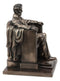 Bronzed Seated Abraham Lincoln Figurine 8"H Lincoln Memorial Colossal Sculpture