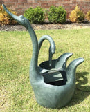 Graceful Mute Swan Lovers Bird Couple Water Fountain and Planter Garden Statue