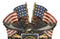 Patriotic US United States Army Eagle Emblem With 2 American Flags Wall Decor