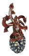 Quest Of Perseus Red 7 Headed Volcano Hyperion Hydra Dragon Roaring Statue