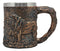 Ebros Lion And Lioness Pride Coffee Mug Textured With Rustic Tree Bark Design