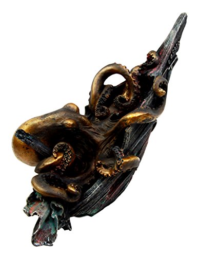 Ebros Giant Octopus Kraken Sinking Ship Decorative Paperweight Figurine 7.5" H