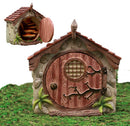 Miniature Fairy Garden Cottage Dome House W/ Door & Toadstool Stairs Figurine