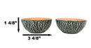 Ceramic Gourmet Presentation Fruity Cantaloupe Design Small Dipping Bowls Set