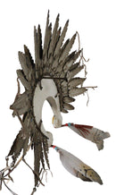 Large Southwest Indian Tribal Chief Headdress War Bonnet W/ Feathers Wall Decor