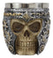 Ebros Skull With Battle Helmet Tea Coffee Cup Mug 8oz (2 Pieces)