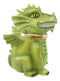 Ebros Medieval Vigilante Fantasy Green Dragon Warrior Ceramic Cookie Jar Figurine 10"H