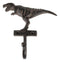 Pack Of 2 Cast Iron Rustic Jurassic T-Rex Dinosaur Wall Coat Keys Hook Sculpture