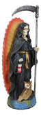 Ebros 7.25"H Holy Death Santa Muerte With Scythe In Tunic Robe Figurine (Black)