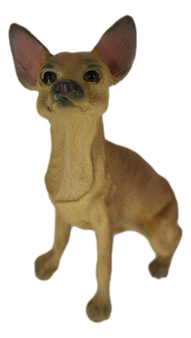 Chihuahua Realistic Toy Cute Puppie Brown Collectible Poseable