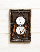 Pack of 2 Southwestern Tribal Navajo Branchwood Double Receptacle Outlet Plates