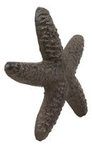 Ebros Cast Iron Ocean Coral Sea Star Shell Starfish Decorative Accent Statue in Rustic Bronze Finish 4.5" Wide Nautical Coastal Themed Decor for Wedding Beach Party Home Decorations DIY Crafts (1)