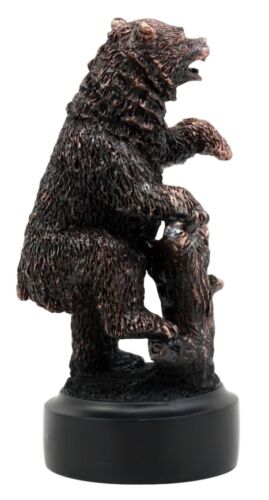 Wall Street Standing Grizzly Bear Statue Bronze Electroplated Resin Figurine