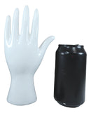 Black And White Fortune Teller Palmistry Hand Palms Ceramic Jewelry Holders Set