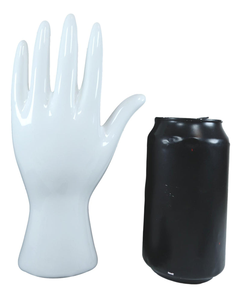 Black And White Fortune Teller Palmistry Hand Palms Ceramic Jewelry Holders Set