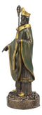 Catholic Irish Saint Patrick Holding Staff Statue 7.5"Tall Apostle of Ireland