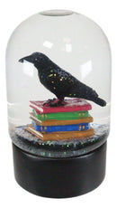 Day Of The Dead Edgar Allan Poe Raven Bibliography Glitter Water Globe Figurine