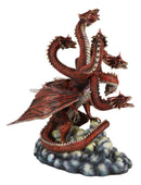 Quest Of Perseus Red 7 Headed Volcano Hyperion Hydra Dragon Roaring Statue