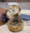 3" D Antiqued Solid Brass Military Engineering Natural Sine Compass Novelty