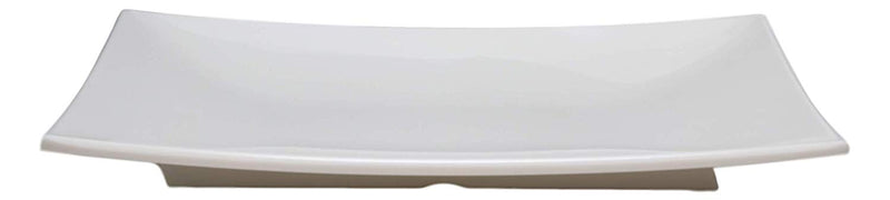 Ebros 11.5"W White Large Rectangular Modern Serving Plate or Dish SET OF 6 - Ebros Gift