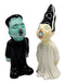 Ebros Gift Day Of The Dead Mr & Mrs Frankenstein Monster Ceramic Salt Pepper Shakers Figurine Set