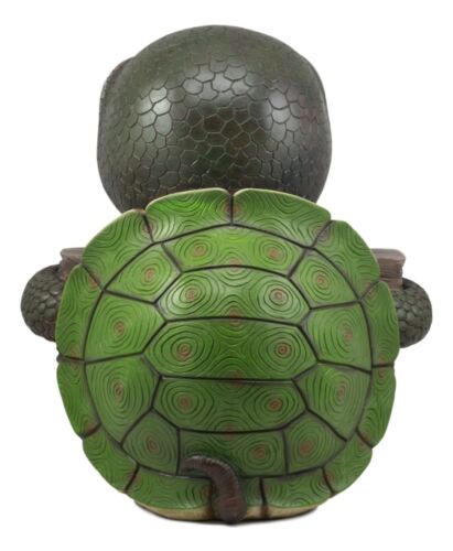 Large Baby Turtle Holding "Shello" Sign Statue 13"Tall Whimsical Welcome Greeter