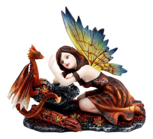 Enchanted Friendship Beautiful Fairy With Baby Dragon Statue Mythical Fantasy